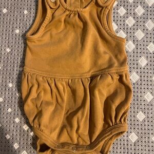 Kate Quinn Tan Baby Romper